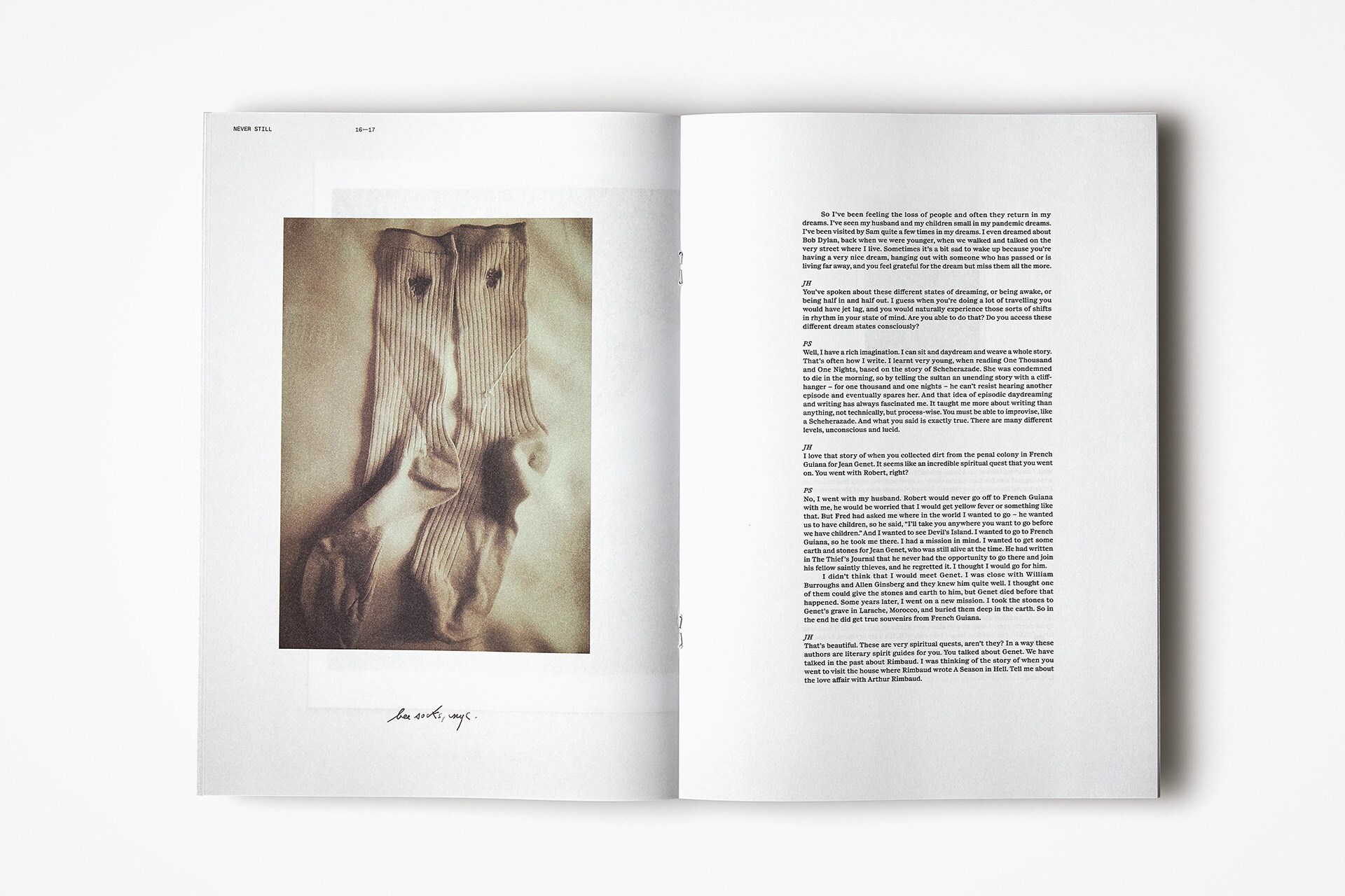 Patti Smith Never Still bookleft AnOther Magazine 2021
