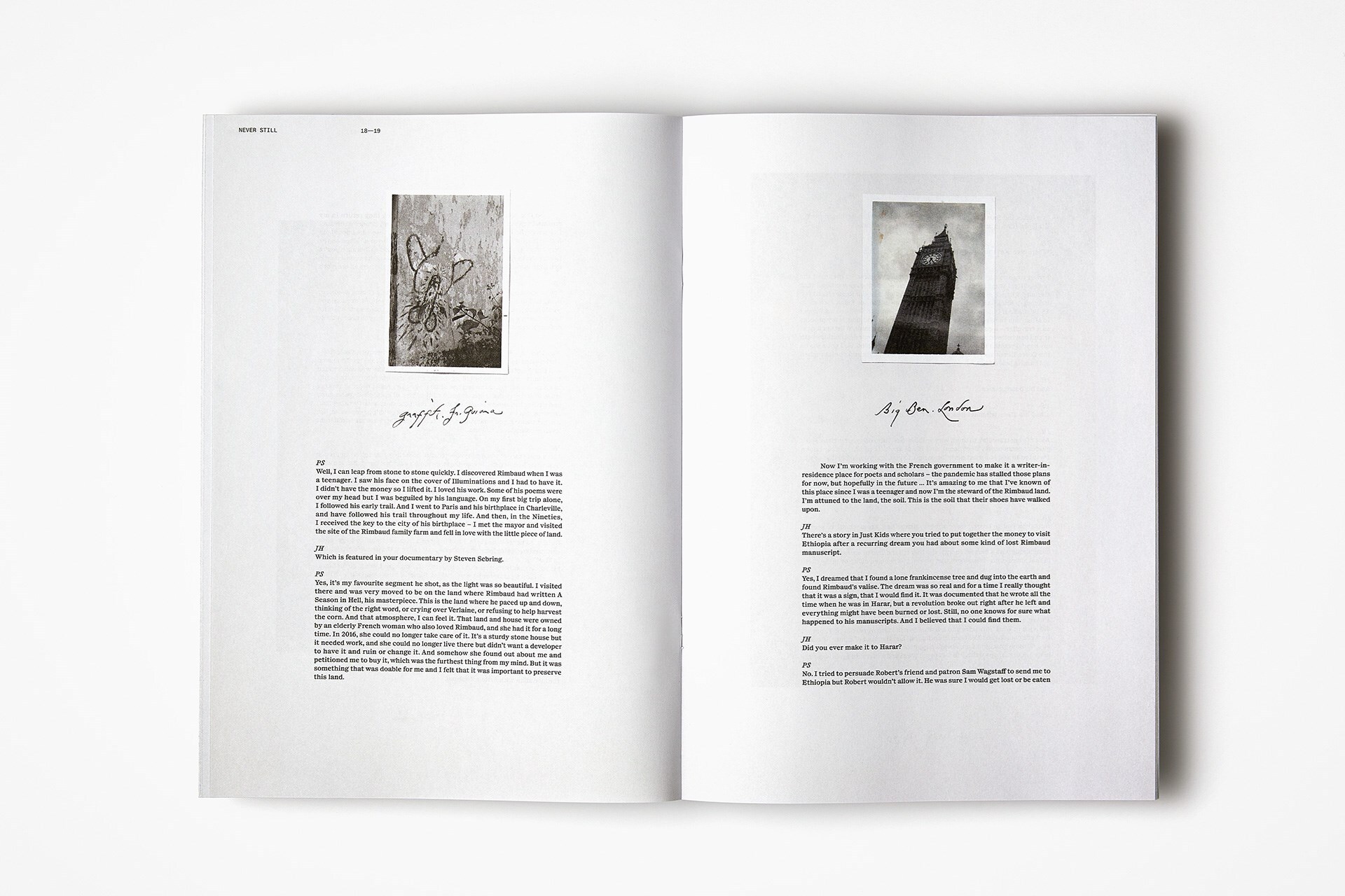 Patti Smith Never Still bookleft AnOther Magazine 2021