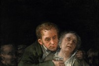 Self Portrait with Doctor Arrieta Francisco de Goya 1820
