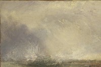 JMW Turner, Stormy Sea Breaking on a Shore, 1840-45
