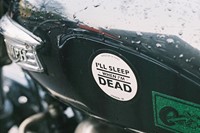 Label on a motorbike