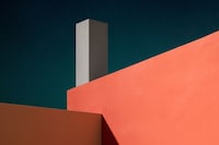 James Casebere, Courtyard with Orange Wall, 2017