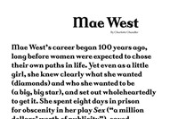 Mae West for AnOther Magazine Autumn/Winter 2009 interview