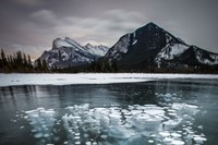 Frozen bubbles in Banff National Park, Canada