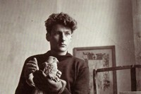 Lucien Freud with a bird, c. 1940s