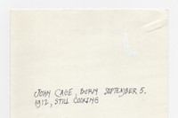 Cage, Born September 5, 1915, Still Cooking