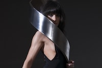 Camille Vivier, Sophie and a Metal Sculpture, 2015 