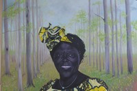 Taiye Erewele, Black Beauty, Acrylic on Canvas, 90