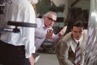 Martin Scorsese and Leonardo DiCaprio filming The Wolf of Wa