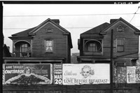 Walker Evans, Frame Houses and a Billboard, Atlanta, Georgia