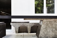 PLUG TABLE, CONCRETE BENCH FROM FURNITURE COLLE