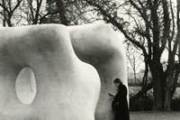 Andre Kertesz, Henry Moore Sculpture with Woman Re