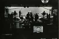 &#169; Irving Haberman: John F Kennedy, on-set monitor at the fir