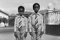 web Kids dressed in identical suits, Accra, 1970s
