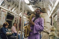 5_Jamel Shabazz_Saxophone Man, Brooklyn, NYC 1985_