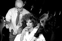 Joan Collins behind the scenes