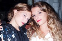 L&#233;a Seydoux and friend at the AnOther issue 21 launch dinner
