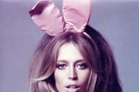 Raquel Zimmermann with bunny ears