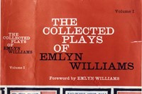 Defaced book jacket and spine of &#39;The Collected Plays of Eml