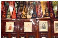 Caricatures and college shields at Harry&#39;s
