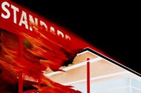 Burning Gas Station, 1966 by Ed Ruscha
