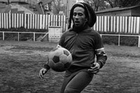 Bob Marley playing football, 1976