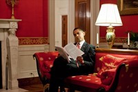 President Obama in the Red Room, The Whitehouse, April 2009