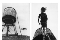 Woman Walking Down a Ladder (diptych), 1973, Trisha Brown