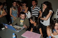 Kim Jones with fashion students