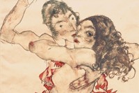 Egon Schiele, Two Girls Embracing (Friends), 1915