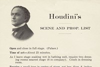 Houdini&#39;s scene and prop list