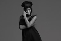 Rihanna wears dungarees and wool cap by Yohji Yamamoto; gros