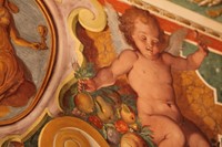 Renaissance frescoes inside Villa la Ferdinanda