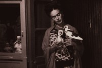 Frida Kahlo and dove, ca. 1930s
