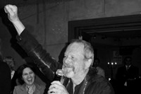 Terry Gilliam giving a speech at dinner in his honour