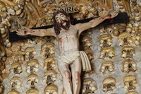 Crucifix at the Chapel of Bones of the Church of Nossa Senho