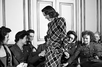 US service women at a fashion salon, Paris, 1944