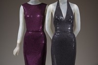 Norman Norell Mermaid evening dress Purple silk jersey, and 