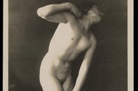 Frantisek Drtikol, Untitled (Nude with skull)