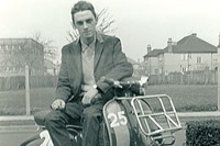 Peter Daltrey on his scooter, 1962