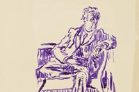 Edvard Munch Self Portrait on Sofa, 1925