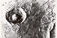 Mars, Yuty crater with fluidised ejecta, Viking Orbiter, Jun