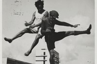 T. Lux Feininger, Sport at the Bauhaus / Jump over the Bauha