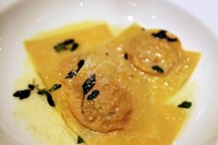 Ravioli of onion squash and ricotta