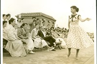 First outdoor fashion show, 1957, Nora Noh. Photo 