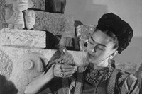 Frida Kahlo at Casa Azul, Mexico City, 1951