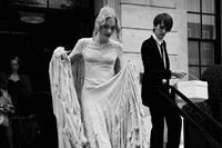 Katie Shillingford with Gareth Pugh on her wedding day