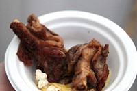 Club Gascon’s spicy duck with popcorn