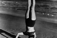 Marilyn Monroe practicing yoga