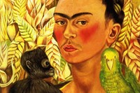 Self Portrait with Monkey and Parrot, Frida Kahlo, 1942